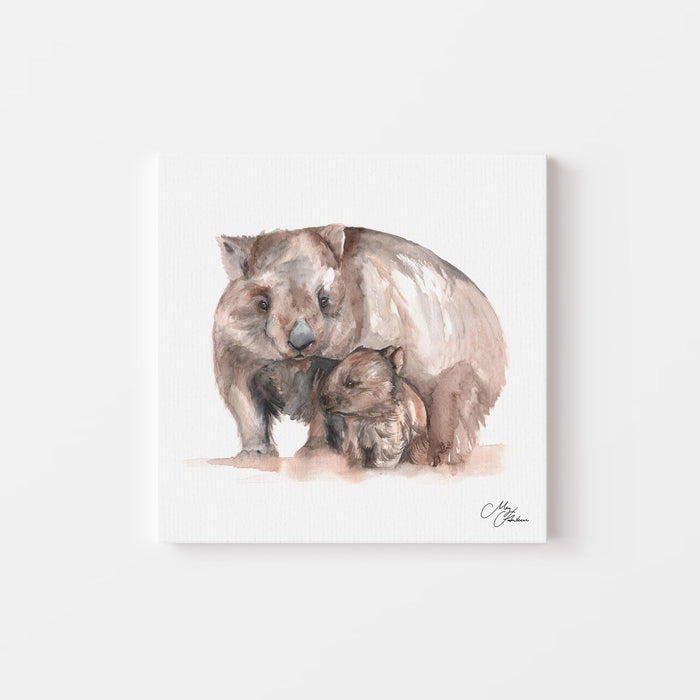 Wombat Watercolour Canvas