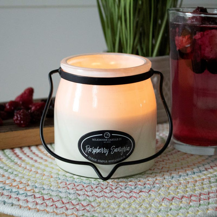 Butter Jar Candle, Small - Raspberry Sangria