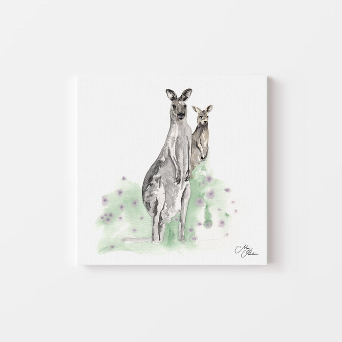 Kangaroo Watercolour Canvas