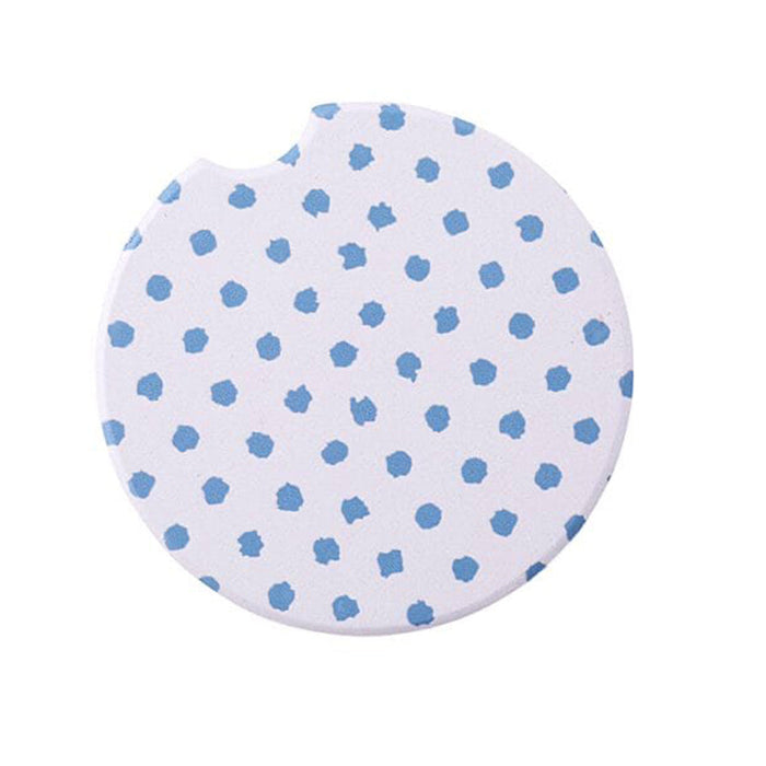 Car Coaster Ceramic - Polka Dots