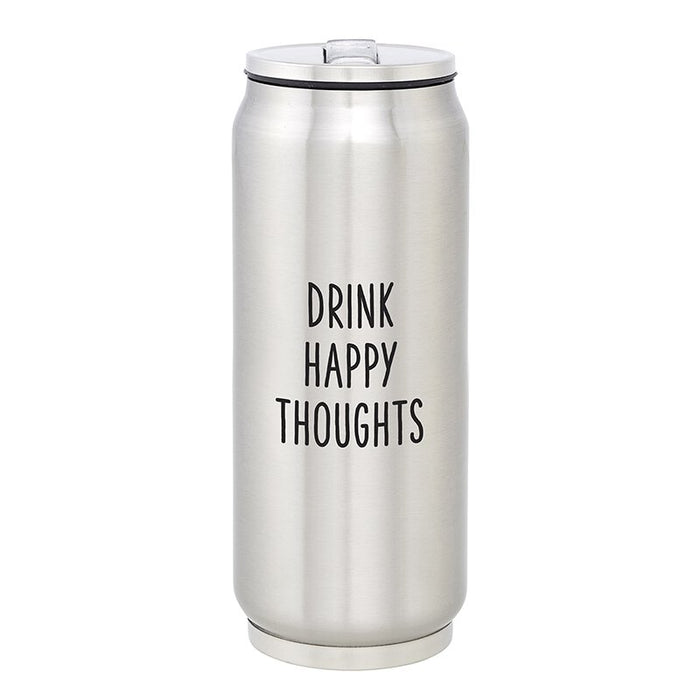 Size: Large Stainless Steel Can - Happy Thoughts, Large