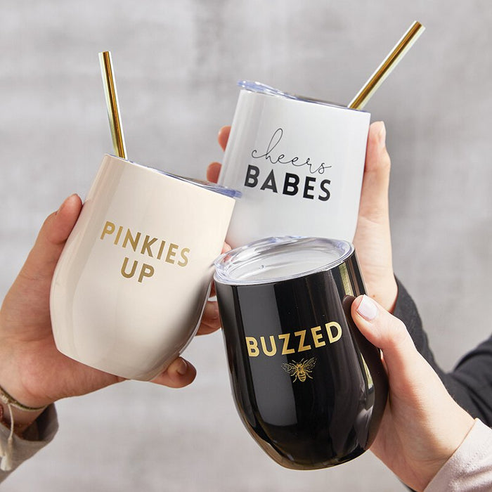 Stemless Wine Tumbler - Pinkies Up