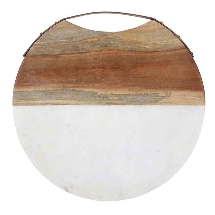 Acacia Wood And Marble Cheese Board