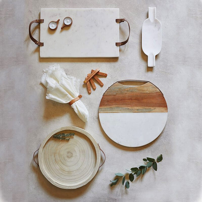 Acacia Wood And Marble Cheese Board