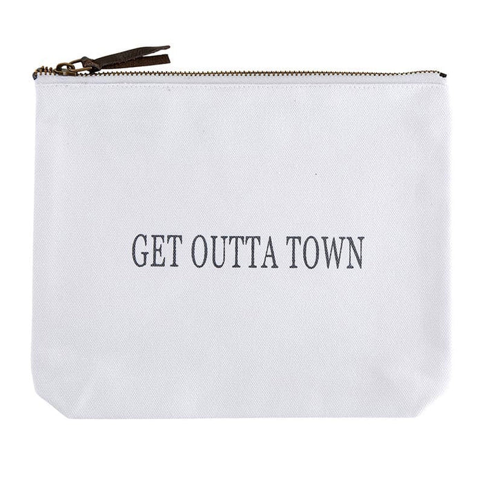 Canvas Zip Pouch - Get Outta Town