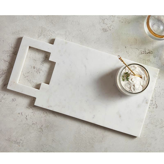 Marble Serving Tray With Square Handle