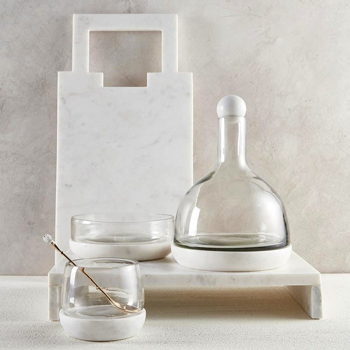 Marble Serving Tray With Square Handle