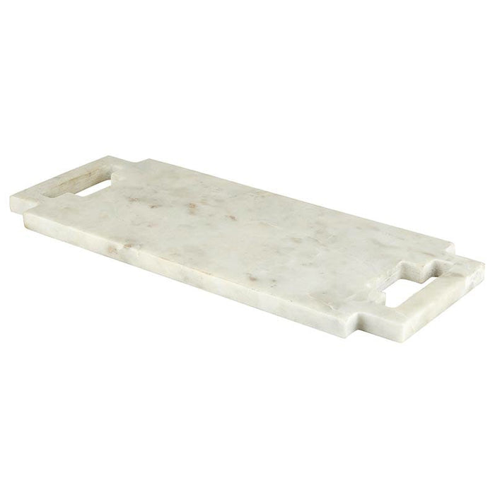 Double Handle Marble Board Square Handle White