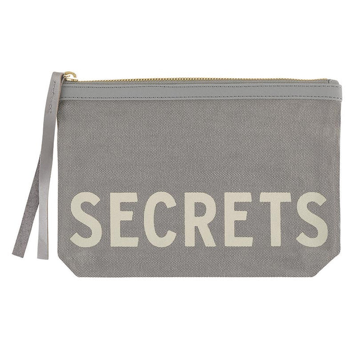 Canvas Pouch Grey -Secrets