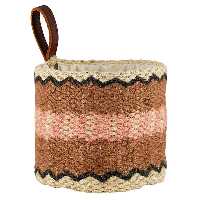 Jute Storage Basket Brown- Size: Small