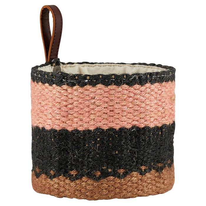 Jute Storage Basket Black - Size: Small