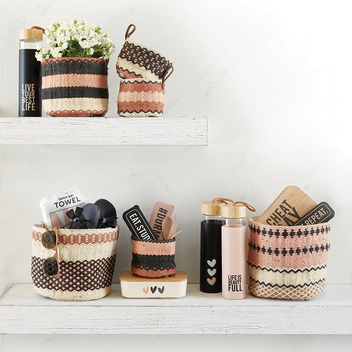 Jute Storage Basket Natural - Size: Large, Large