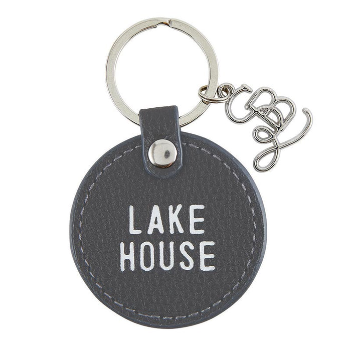 Leather Key Tag - Lake House