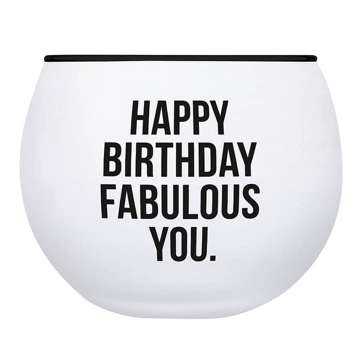 Roly Poly Glass - Happy Birthday Fab You