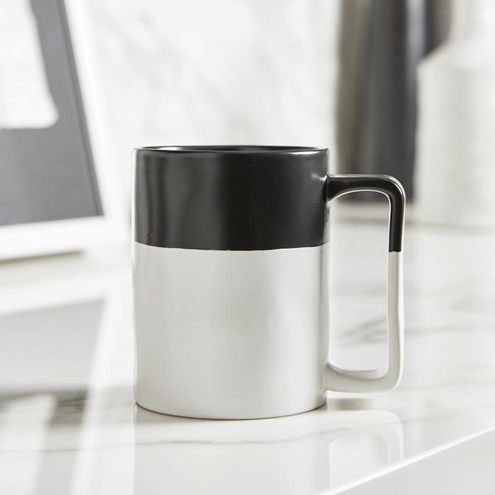 Organic Mug - Colourblock Matte Black/Matte White