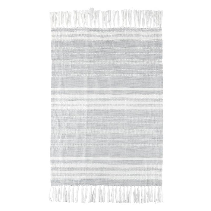 Hand Towel - Grey & White