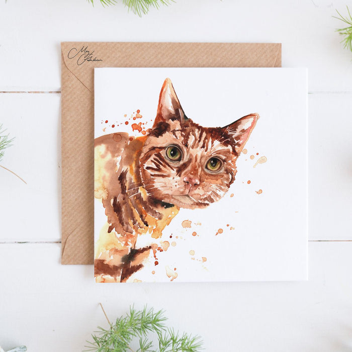 Cat Ginger Greeting Card