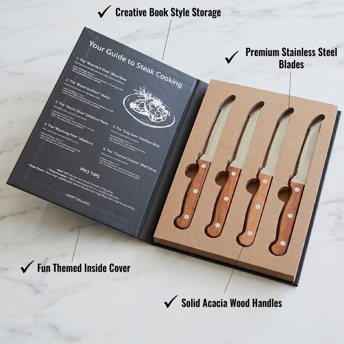 Premium Steak Knife Book Box
