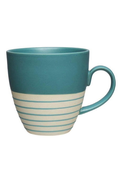 Mug Teal Stripes Hans 500ml