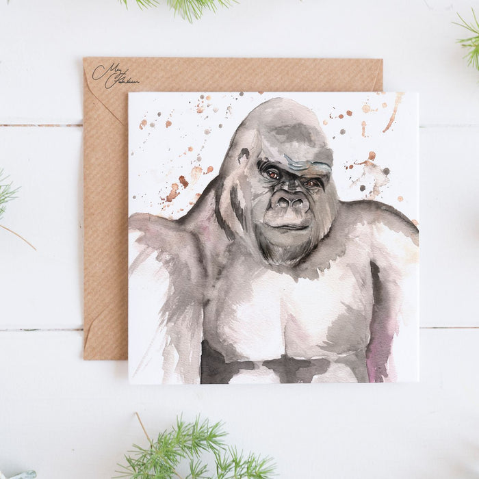 Silver Back Gorilla Greeting Card