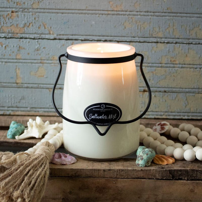 Butter Jar Candle, Large - Saltwater Mist