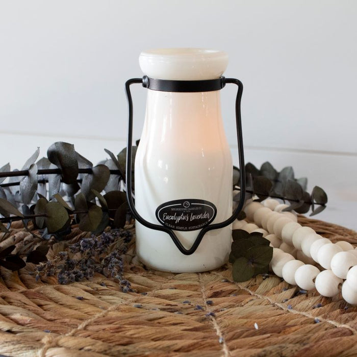 Milkbottle Candle, Small - Eucalyptus Lavender