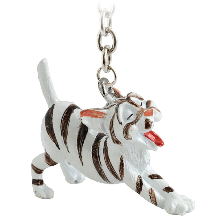 Silver Tabby Cat, Key Ring/Bag Charm