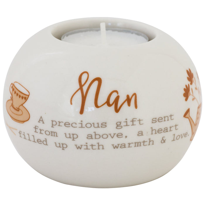 Nan, Ceramic Tealight Holder (Round)