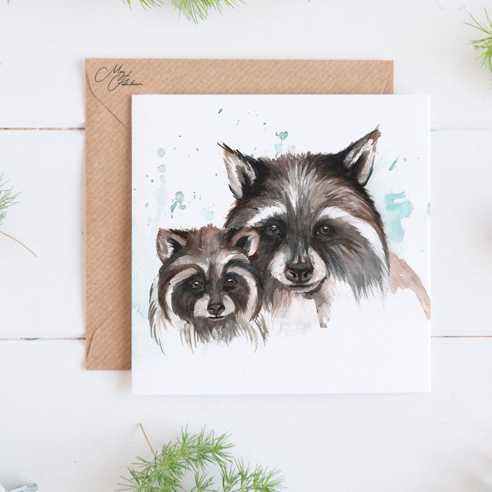 Raccoons Greeting Card