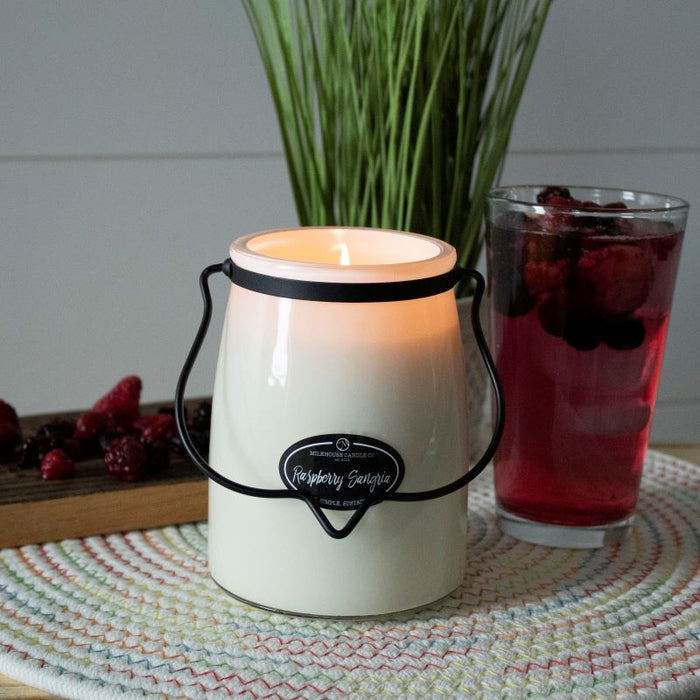 Butter Jar Candle, Large - Raspberry Sangria