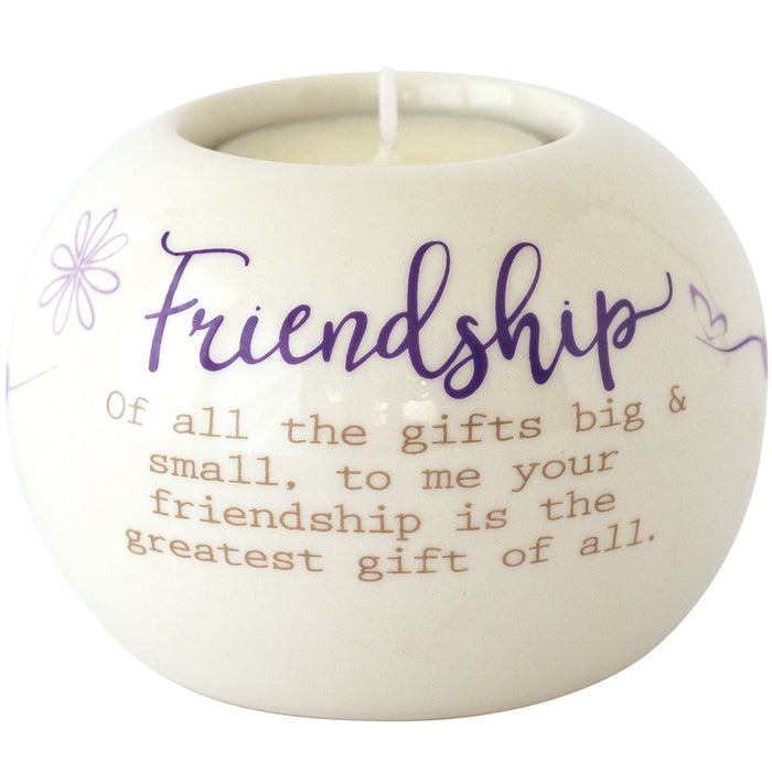 Friendship, Ceramic Tealight Holder (Round)