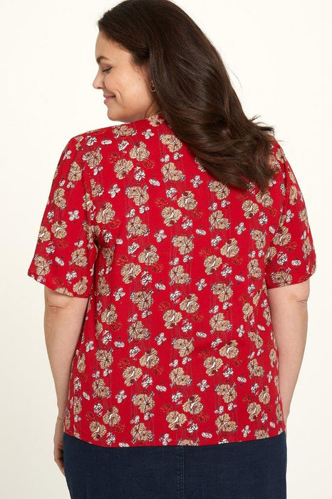 Shirt V-Neck Ecovero Blossom