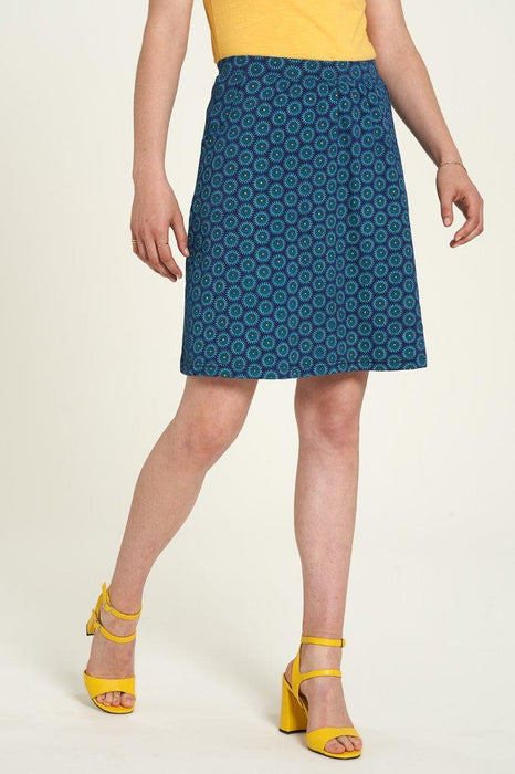 Skirt A-Line Str/Jersey Navy