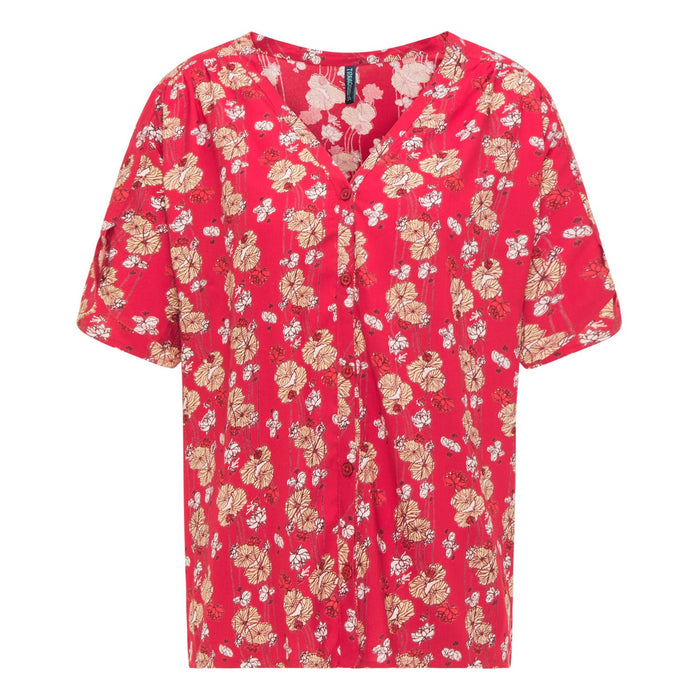 Shirt V-Neck Ecovero Blossom