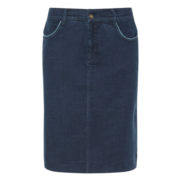 Skirt Str/Denim Dark Indigo