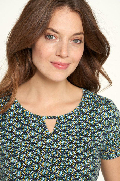 T-Shirt V-Cutout Str/Jersey